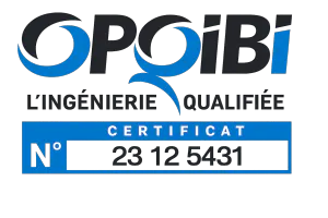 Logo OPQIBI : certificat de qualification de l'ingénierie du bureau d'études INGETECH