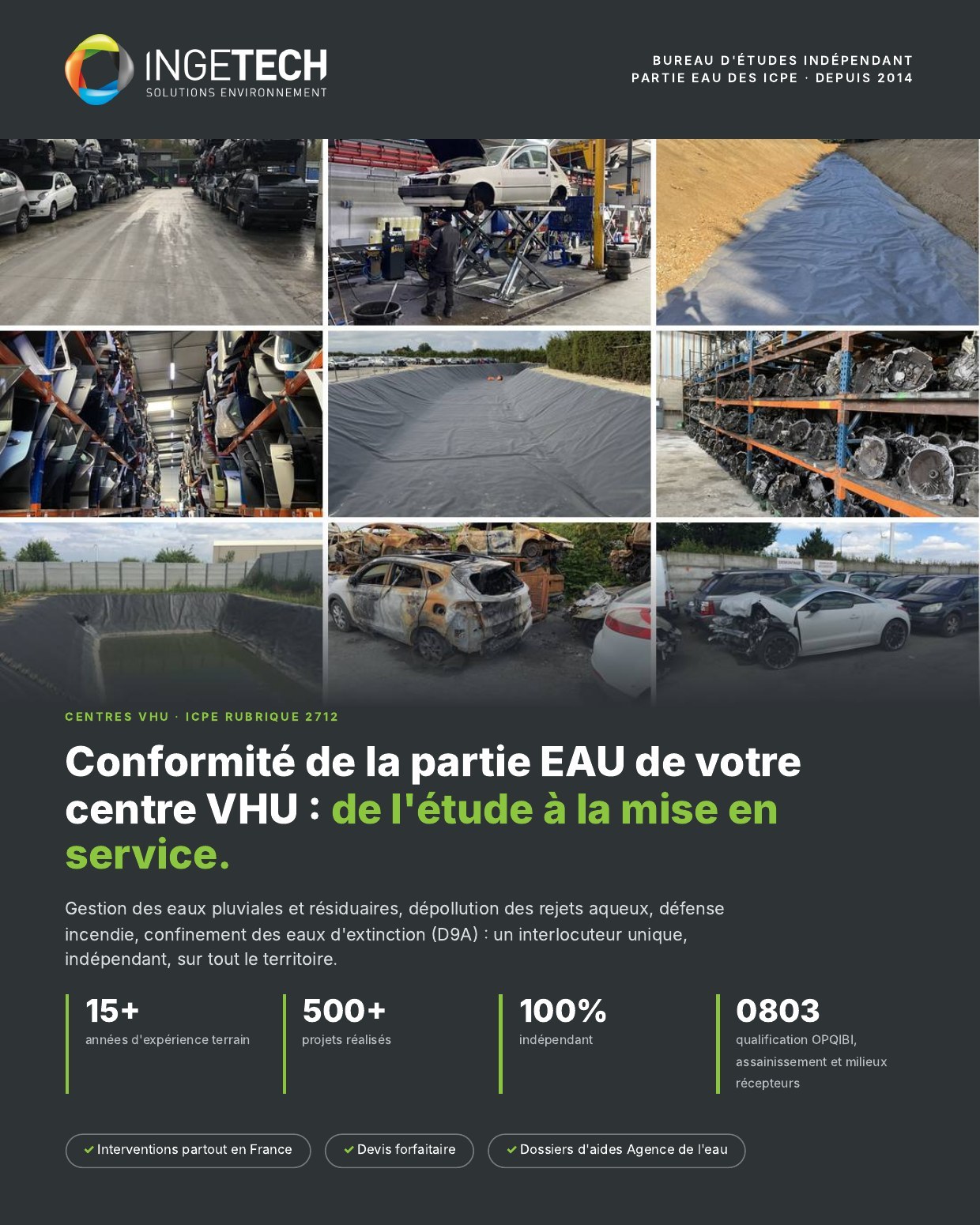 Couverture de la plaquette INGETECH pour les centres VHU